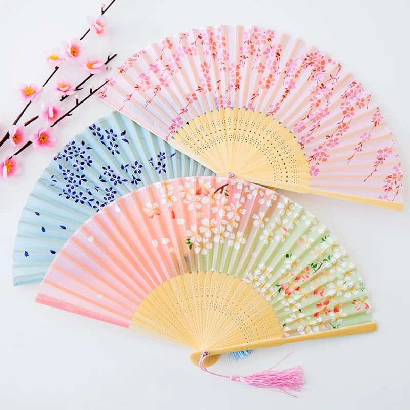 

Summer Mini Fan Abanicos Para Boda Hanfu Decoration Portable Bamboo Cloth Hand Fan 21cm Men/women Small Dance Fans Ventilateur