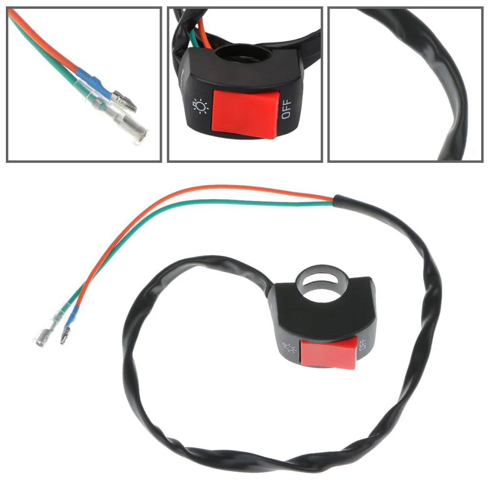 Мотоцикл модифицированный руль Красный переключатель светодиодный сиденья фары