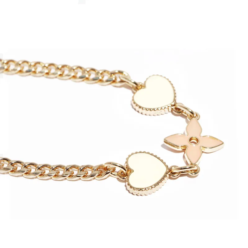 

Designer chain strap 0.7CM flower Decoration gold silver metal chain handbag bag purse replacement Accessories Hardware quality