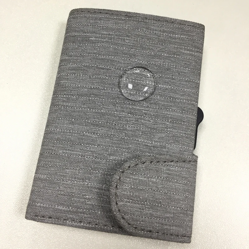 Waterproof nylon RFID блокирующий держатель для карт, Кожаный минималистичный металлический кошелек для мужчин и женщин, алюминиевый держатель для карт - Цвет: Waterproof nylon