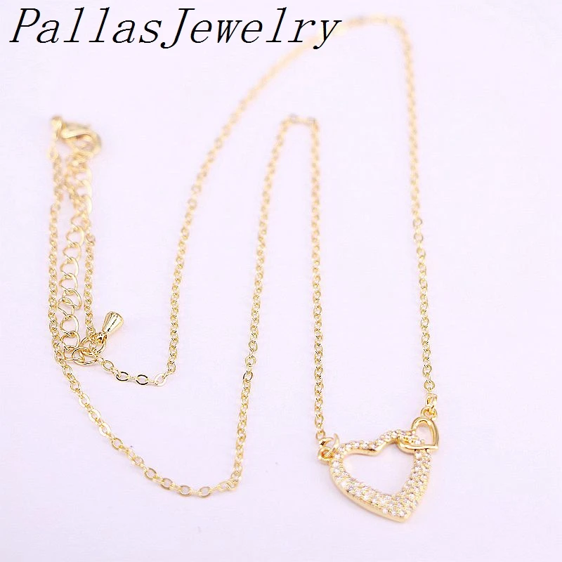 10Pcs Mix shape cz pendant charm new design gold plating necklace fashion jewelry wholesale | Украшения и аксессуары