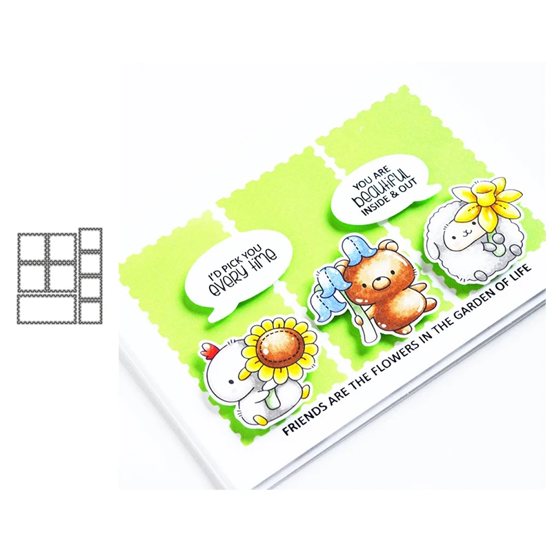 

Stamps Photo Frame Craft Mold Metal Cutting Dies for Scrapbooking Stencil Knife Mould Blade Punch Model Decor Die Cut Template