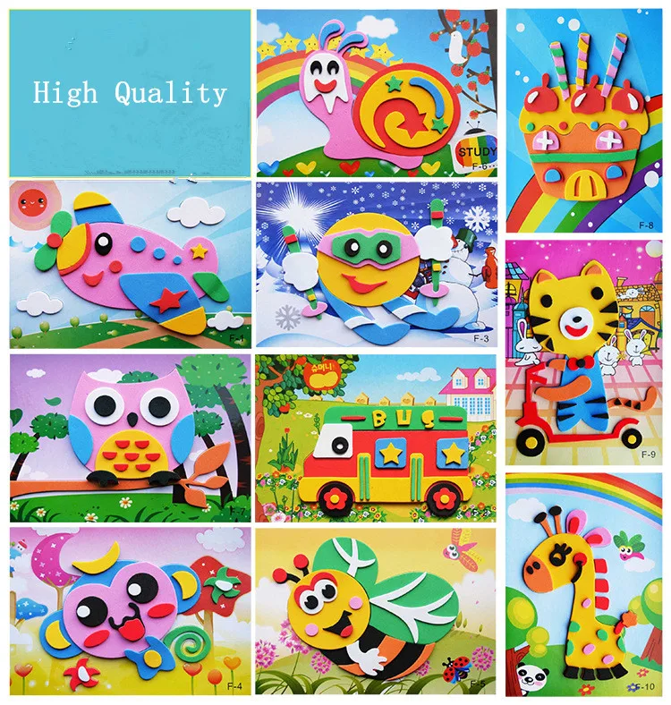 Новое предложение партиями по 3/5 видов конструкций/лот DIY мультфильм 3D ЕВА