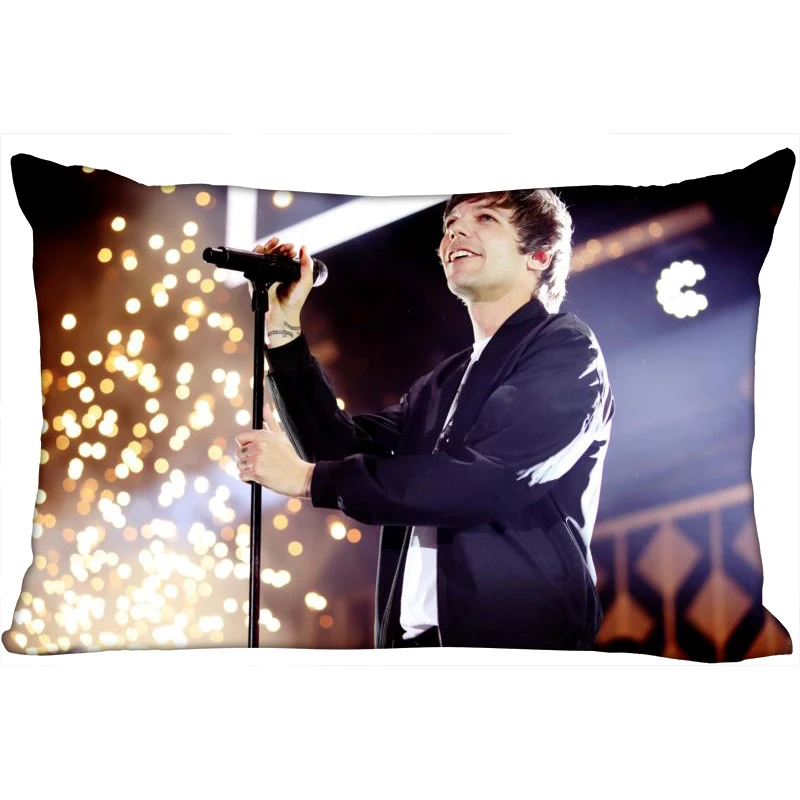 

One Direction Pillowcase Cover Louis Tomlinson Rectangle Zipper Pillow Cover Satin Fabric Pillowcase 50X75cm(Two sides)10-10