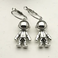 new interstellar 3d astronaut personality pendant earrings space suit high quality female fashion earrings alloy jewelry