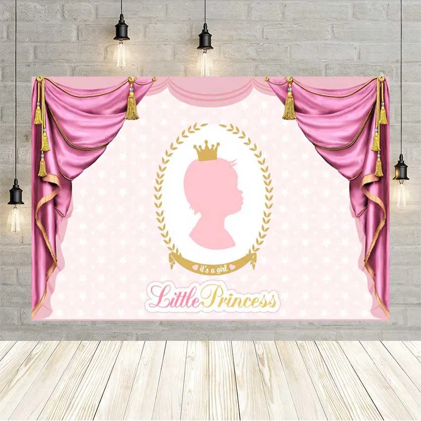 

Avezano принцесса фон для фотографии розового занавеса во внутренней компане золотая корона для новорожденных на день рождения вечерние на за...