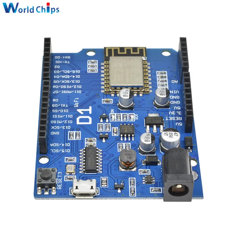 Плата разработки OTA WeMos D1 CH340 CH340G WiFi ESP8266 ESP 12 модуль 3 В 5 в 1A для Arduino IDE UNO R3 Micro USB