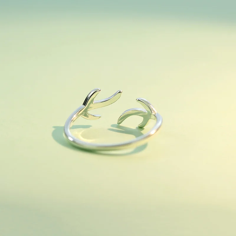 Женские кольца с рогами Trusta милые из 100% стерлингового серебра 925 пробы размер 5 6 7