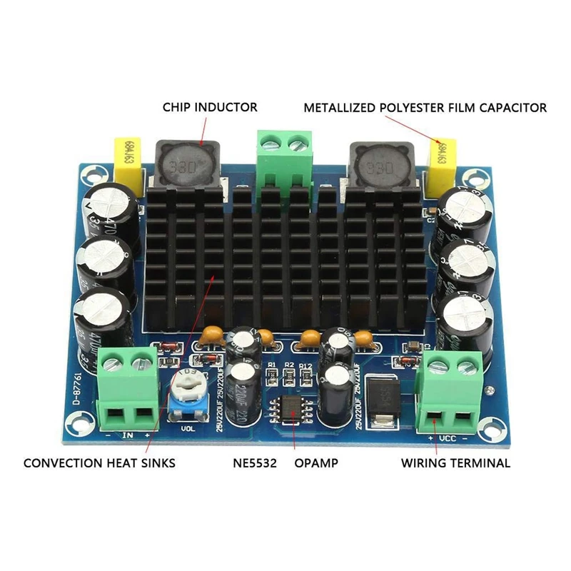 DC 12V 26V 150W TPA3116DA TPA3116 D2 моно канальный цифровой усилитель мощности с усилителем