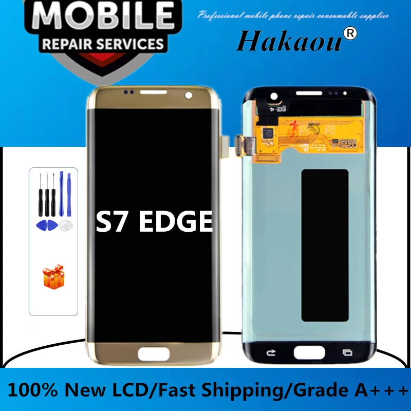 Fftrends 1 шт. OEM Super Amoled для Samsung Galaxy S7 Edge ЖК дисплей сенсорный экран дигитайзер в сборе