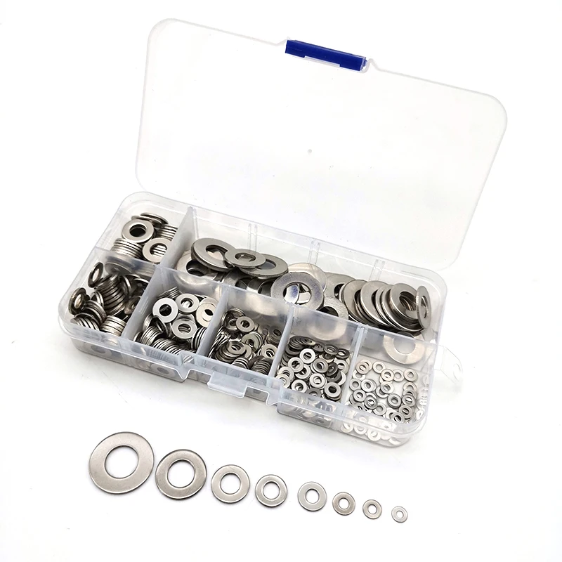 

500PCS flat washer M3-M12 round flat washer spring washer Stainless Steel
