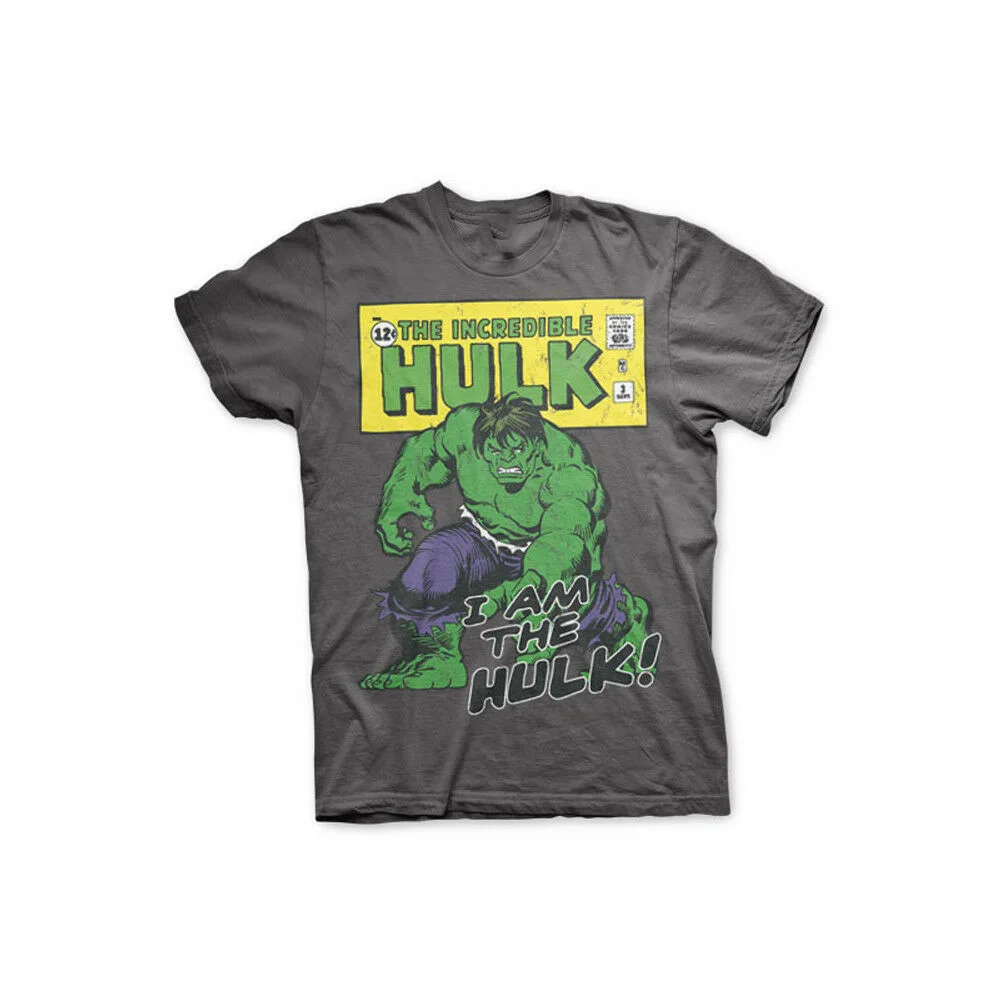 Ly Лицензированная Marvel Comics Distressed I Am The Hulk Мужская футболка S XXL винтажная