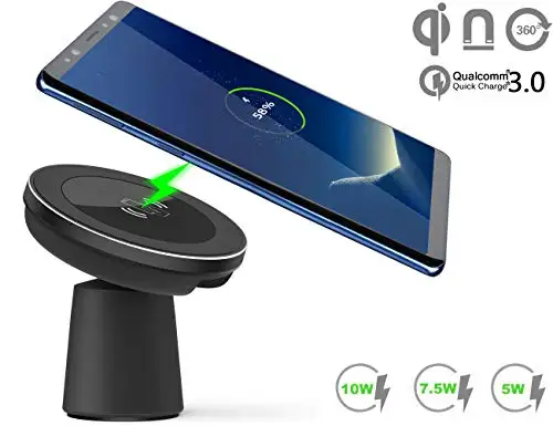 10W(Black) Магнитное беспроводное автомобильное зарядное устройство, автомобильный держатель WYNK для телефона, быстрая зарядка, совместимая с iPhone и всеми устройствами с поддержкой QI - Цвет: 10W(Black)