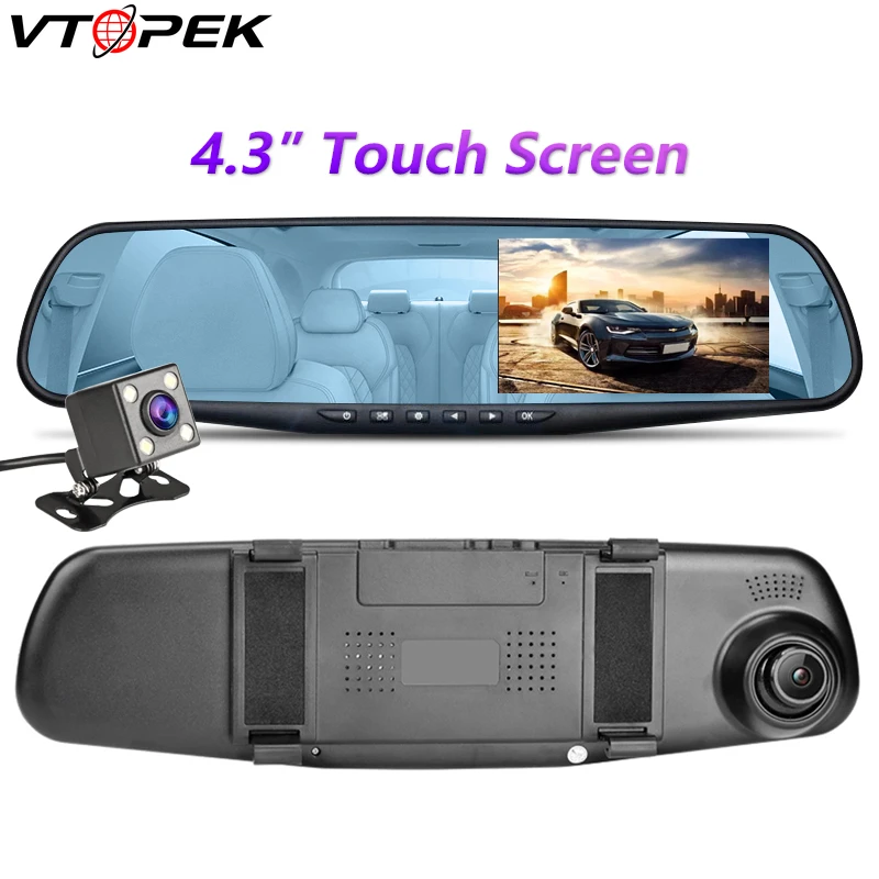Vtopek Dash cam сенсорный экран Камера заднего вида камера 4 3 дюймов изображение g