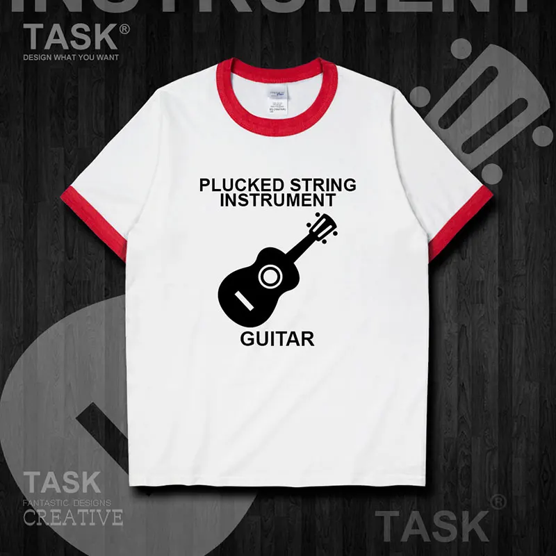 

Musical instrument Print guitar art 2020 new Tops mens Solid t shirt casual sports tee cotton Streetwear summer Fashion Harajuku
