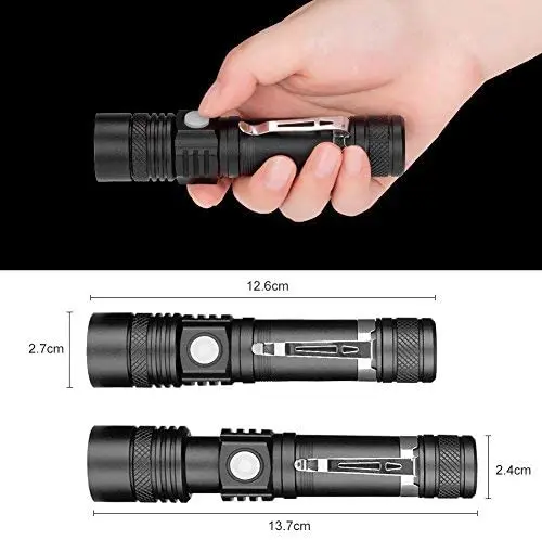 36000LM Pocketman Мощная Вспышка светильник T6/L2/V6 светодиодный вспышка USB Перезаряжаемые