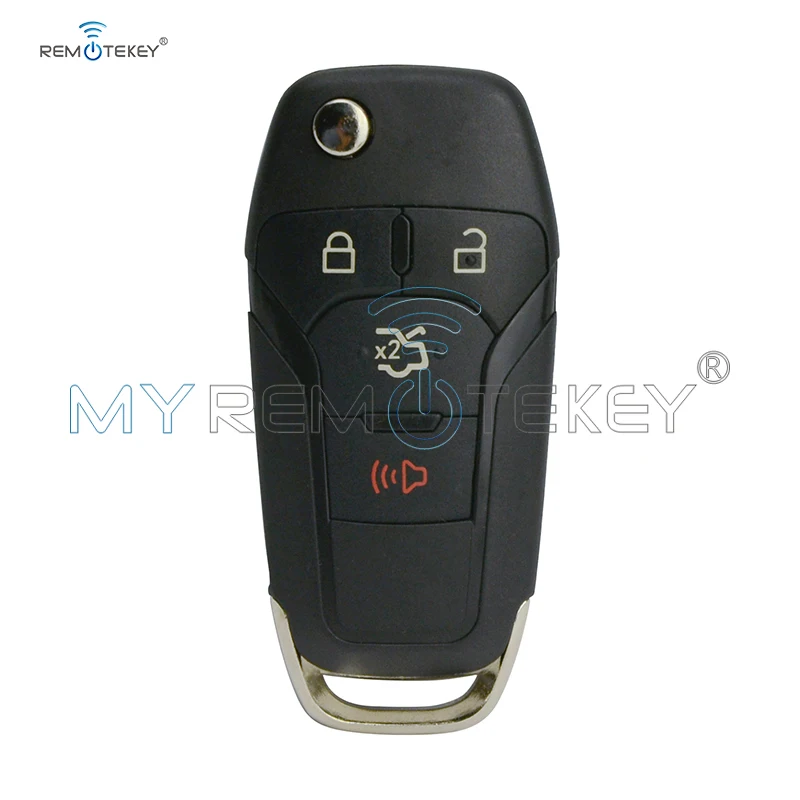 Умный чехол для ключа Ford Fusion N5F-A08TAA с откидным корпусом и 4 кнопками для замены автомобильного пульта Remtekey.