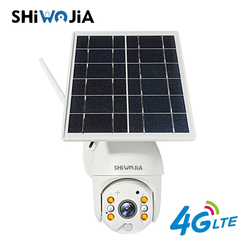 SHIWOJIA 4G сим картой ip камера на солнечной батарейке Панель PTZ облако SD карты