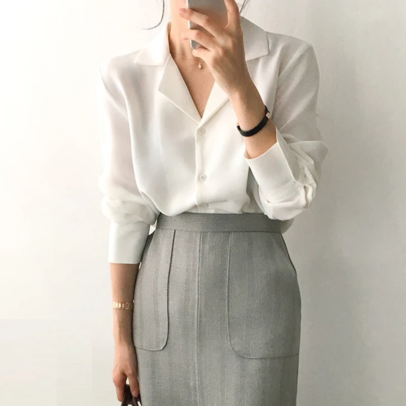 

2021 Long Sleeve Women Shirts Clothes Woiffo Blusas Mujer De Moda