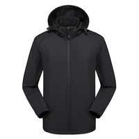 mens outdoor soft shell fleece lined sports hooded jacket coat breathable hiking camping travelling winter outwear windbreaker