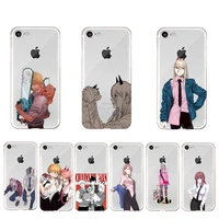yinuoda chainsawman anime phone case for iphone x xs max 6 6s 7 7plus 8 8plus 5 5s se 2020 xr 11 12pro max clear coque