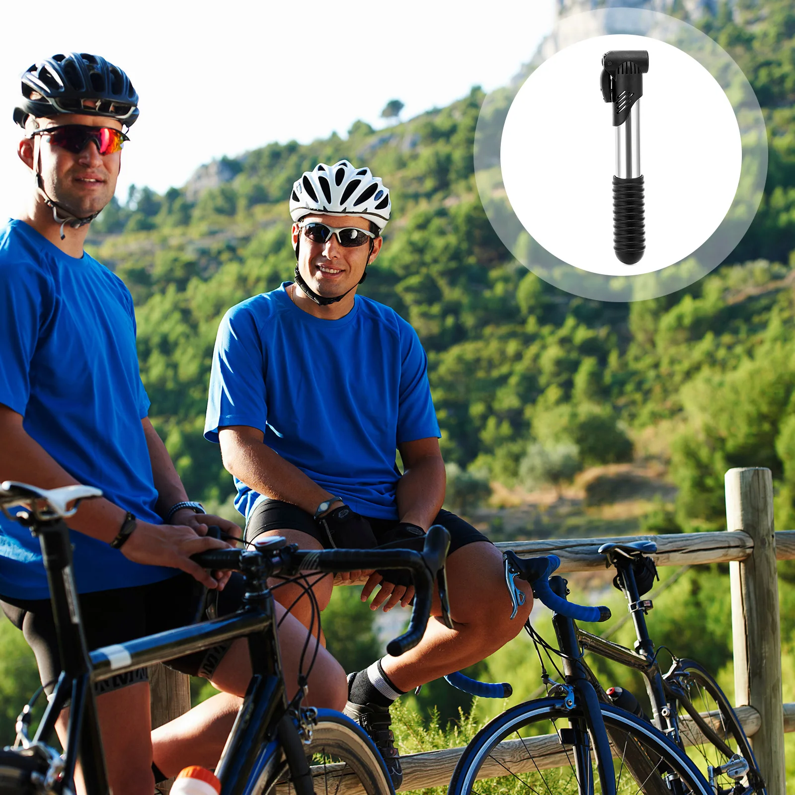 1 шт. портативный велосипедный насос для накачки шин с защитой от падения | Спорт и