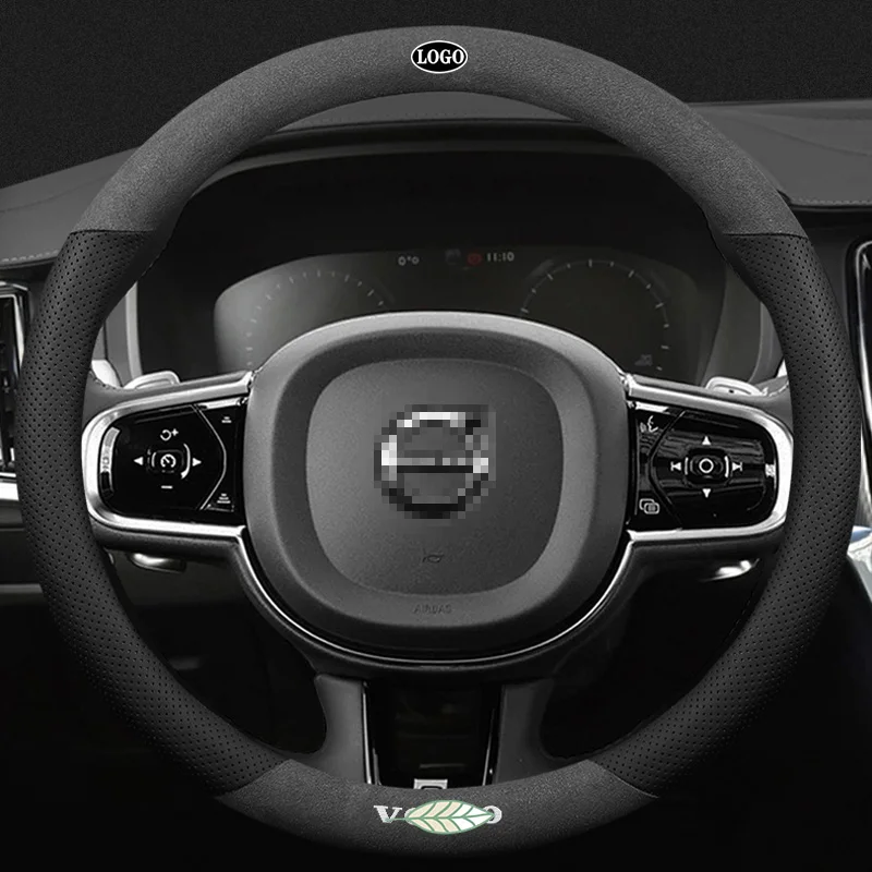 

Для Volvo 3D логотип лазерной печати коровья кожа Чехол рулевого колеса автомобиля подходит XC40 XC60 XC90 V40 V50 V60 V90 S40 S60 S80 S90
