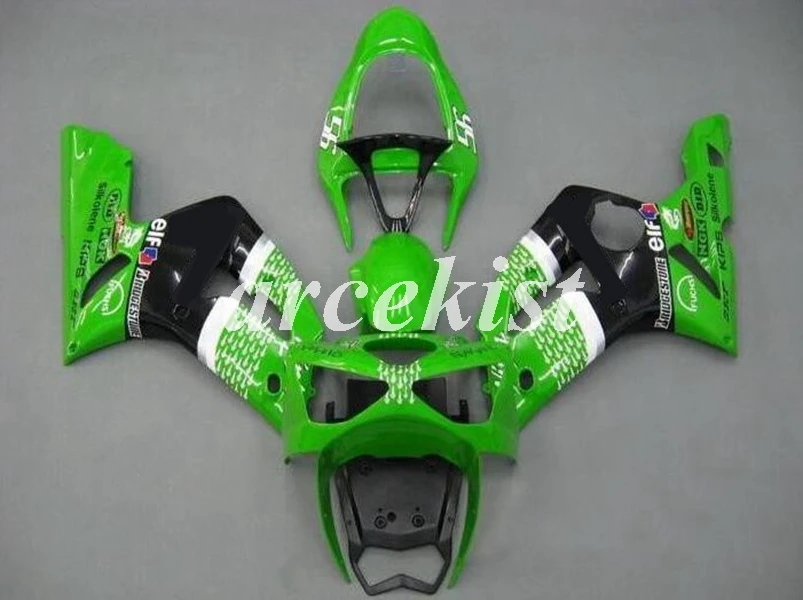 

Новый ABS литья под давлением Полный обтекатели комплект подходит для kawasaki Ninja ZX6R 636 2003 2004 03 04 6R на заказ Бесплатная зеленый черный