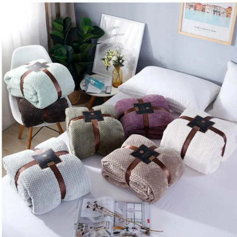 Новое супермягкое Клетчатое одеяло фланелевое для офиса и детей флисовое