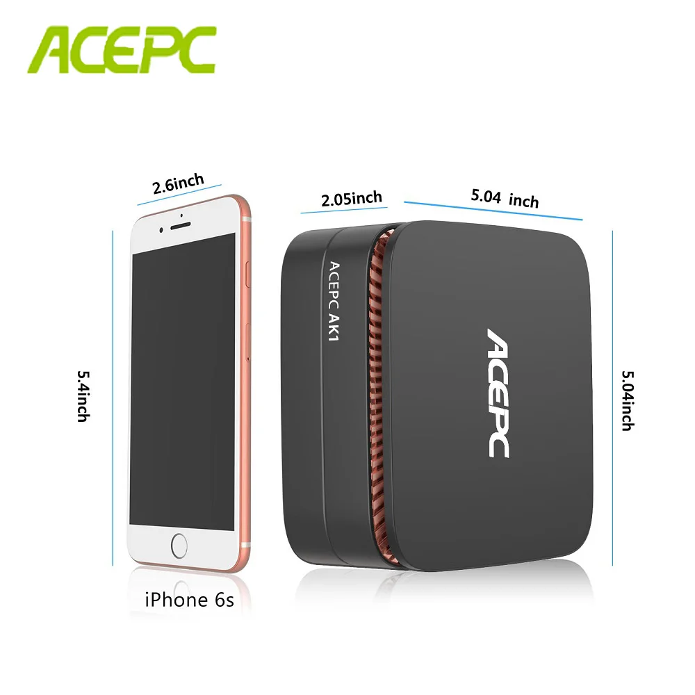 Мини-компьютер Intel J3455 Windows10 Linux лицензированный 8 грамм 128 Гб SSD AK1 шт. HDMI2.0 Wi-Fi 4K USB3.0