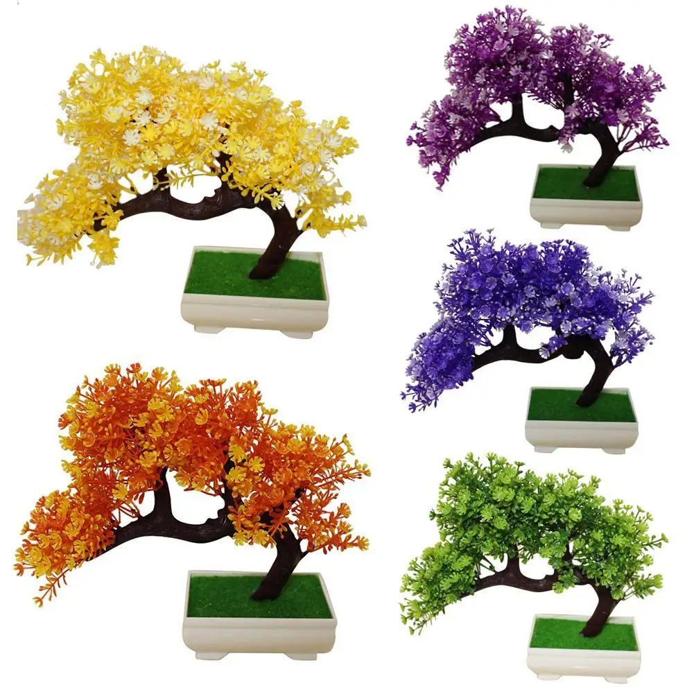 

1Pc Potted Artificial Plant Mini Tree Bonsai DIY Garden Wedding Home Party Decor