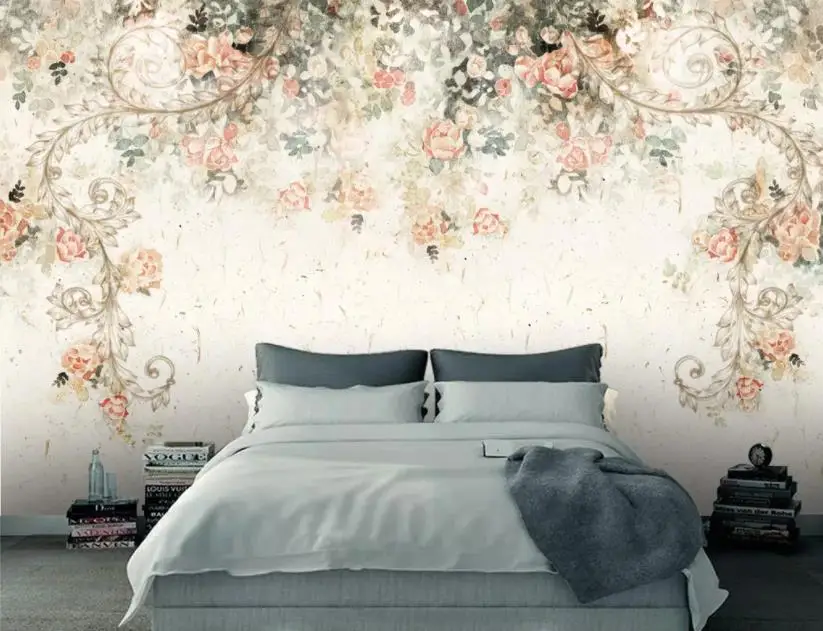 Домашний декор обои Европейская стена с цветущей лозой бумага для спальни