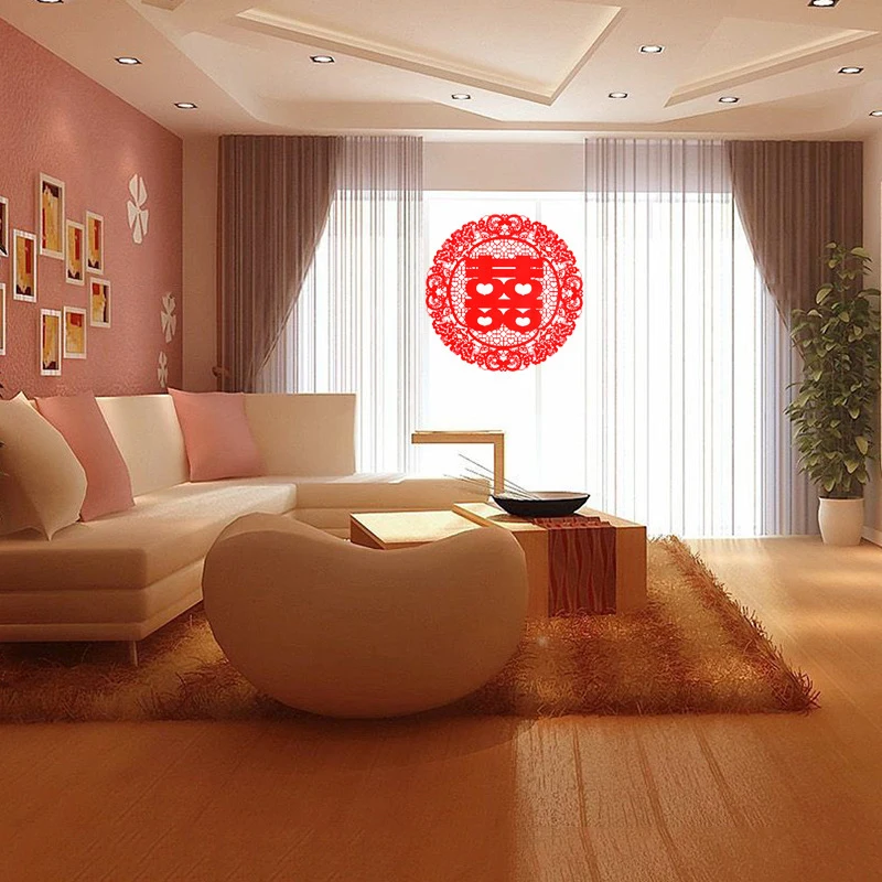 18 шт. китайская Свадебная тематика &quotСчастье для двоих&quot набор бумажных наклеек