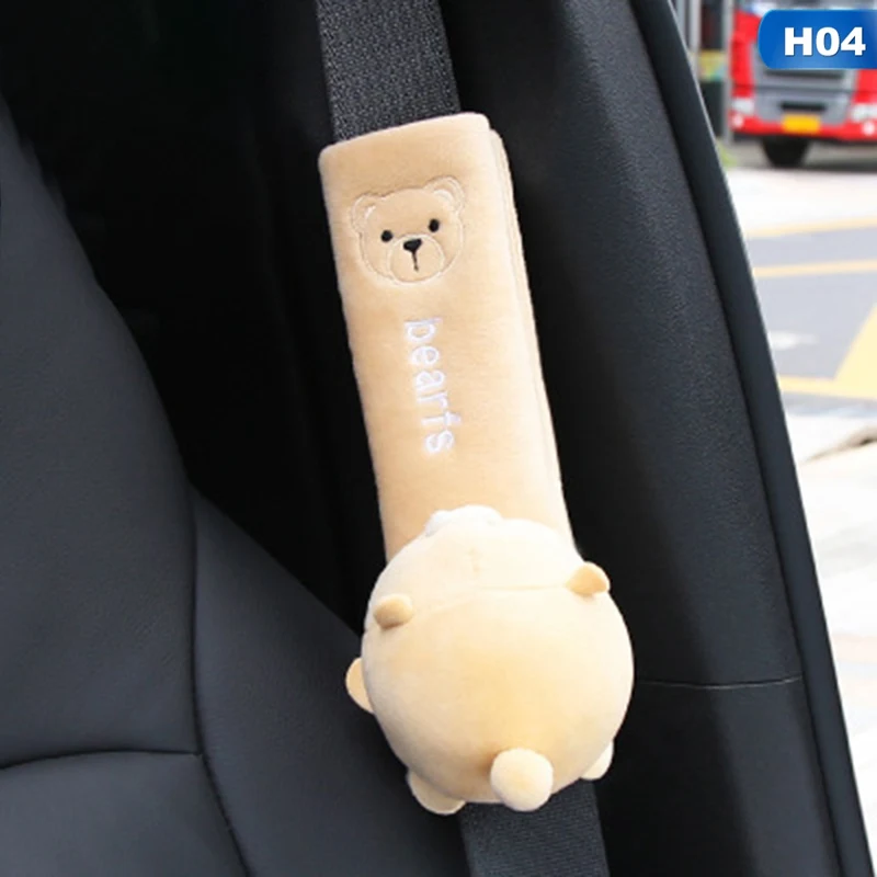 

Cute Cartoon Animal Car Sefety Seat Belt cover Child Seat belt Shoulder Pads Protection Plush Padding Interior Car Accessories