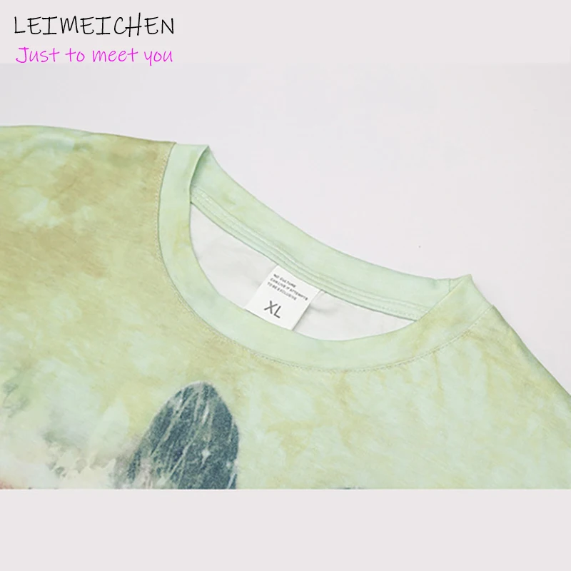 Футболка женская с коротким рукавом Свободный Топ в стиле Харадзюку принтом