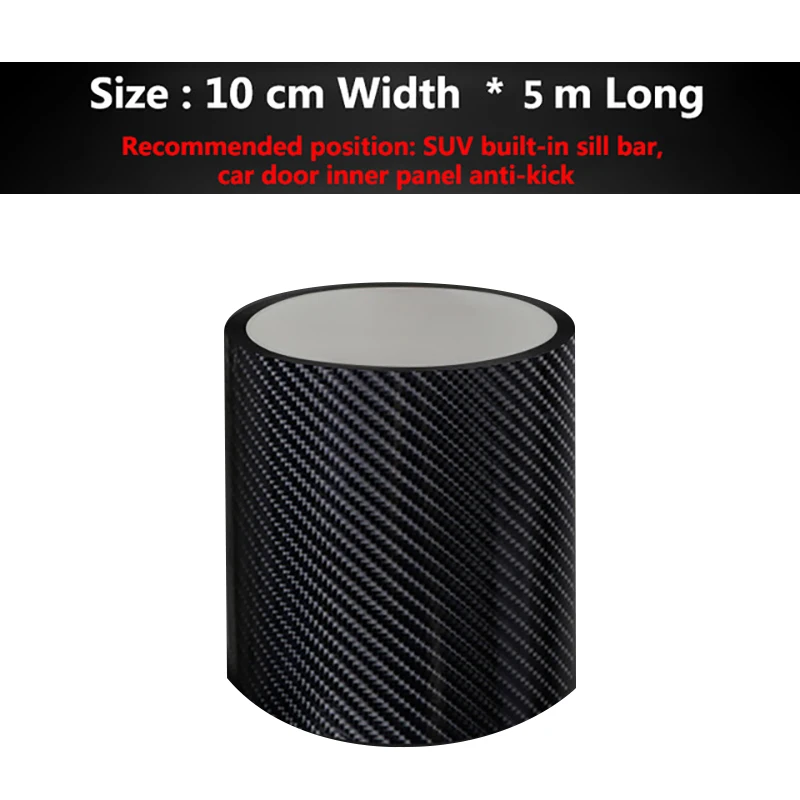 

Anti Scratch Carbon Fiber Car Sticker Decals Paste Protector Strip Auto Door Sill Side Mirror Tape Waterproof DIY Protect Film