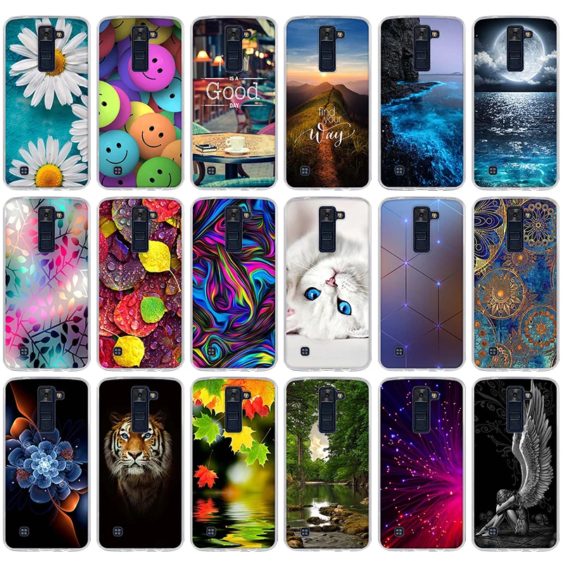

Phone Case For LG K8 K350N K350DS LTE K350E Escape 3 K373 Phoenix 2 Soft Silicone Back Cover Case For LG K7 K10 Leon Spirit Bags