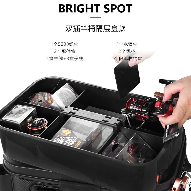 Прочная утолщенная рыболовная коробка EVA водонепроницаемая для хранения снастей