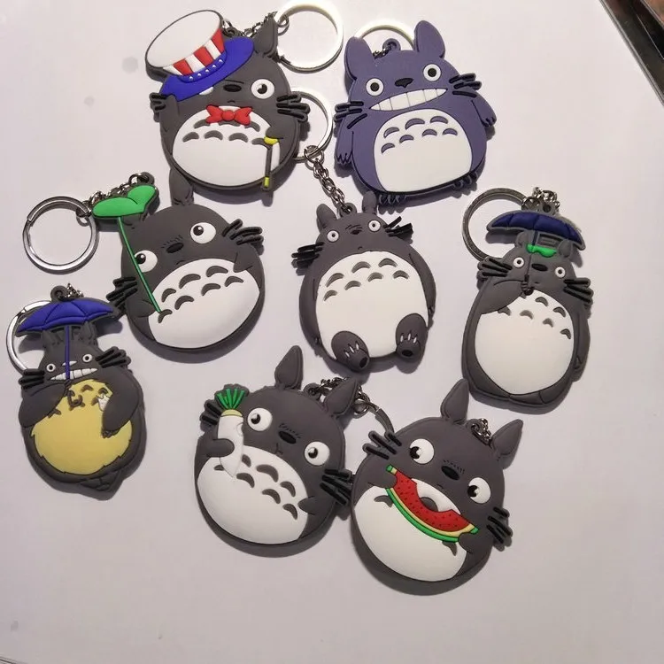 Брелки Miyazaki Hayao мультяшный персонаж Тоторо 3D двухсторонние брелки из ПВХ аниме