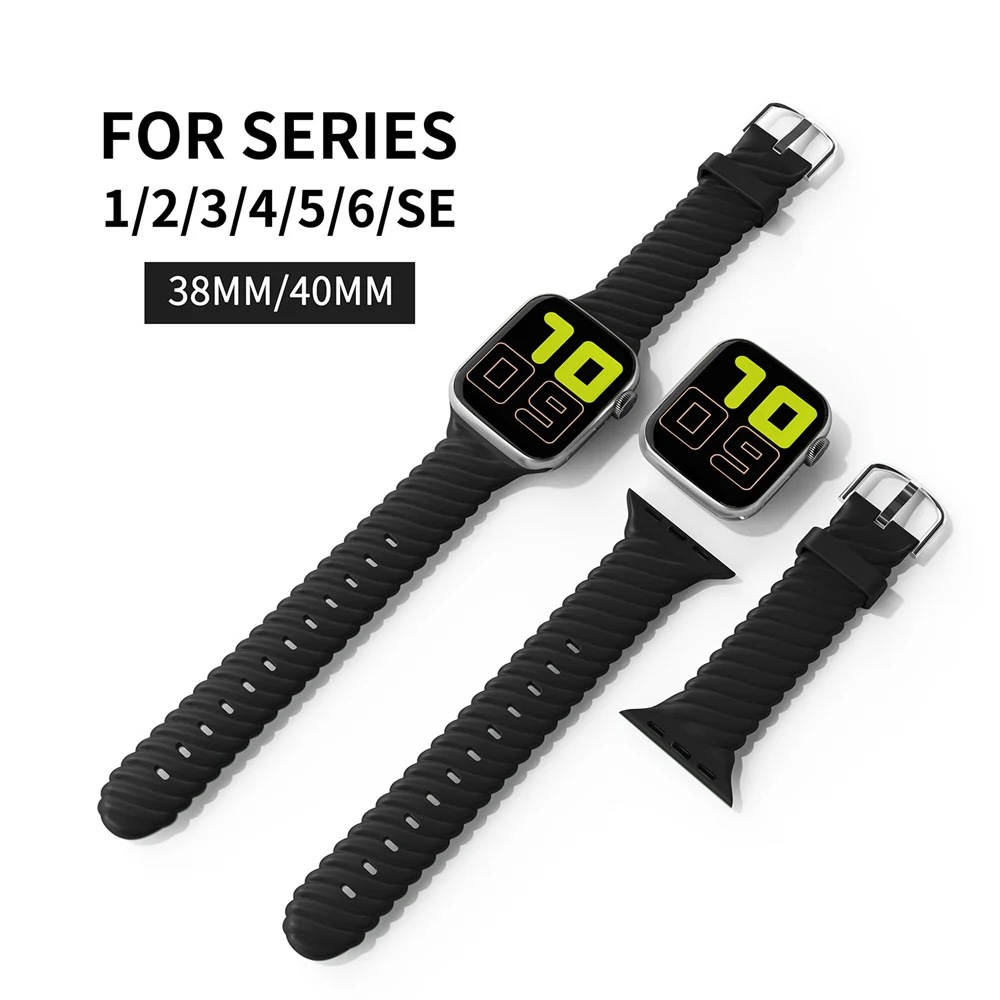 

For Apple Watch 40mm 38mm Slim Sports Silicone Strap For iWatch Series 1 2 3 4 5 6 SE Band Watchband Woman Bracelet Wriststrap