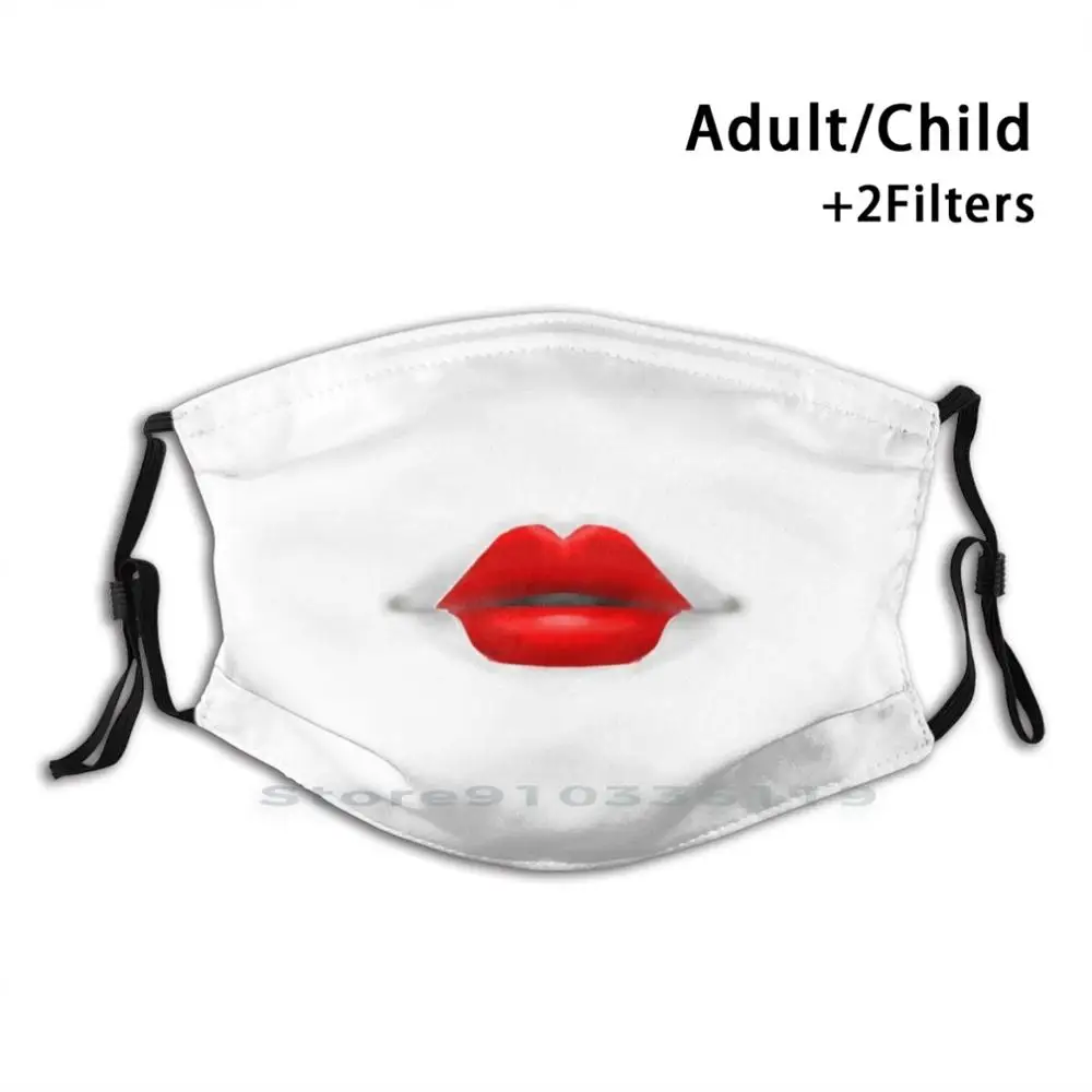 

Geisha Lips Mouth Print Reusable Mask Pm2.5 Filter Face Mask Kids Geisha Japan Makeup