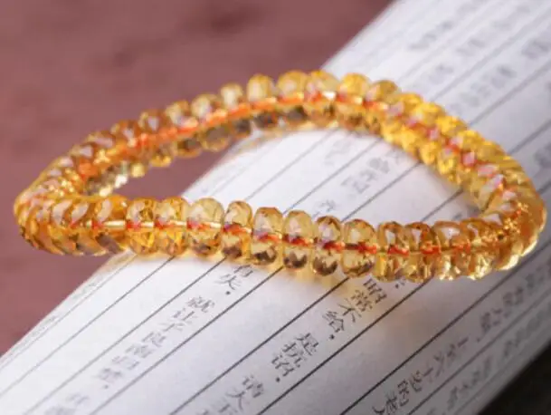 Ювелирные изделия жемчужный браслет из натурального цитрина кварцевый кристалл