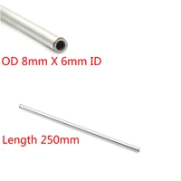 1pc length 250mm resist high temperatures easily clean od 8mm x 6mm id 304 stainless steel capillary tube