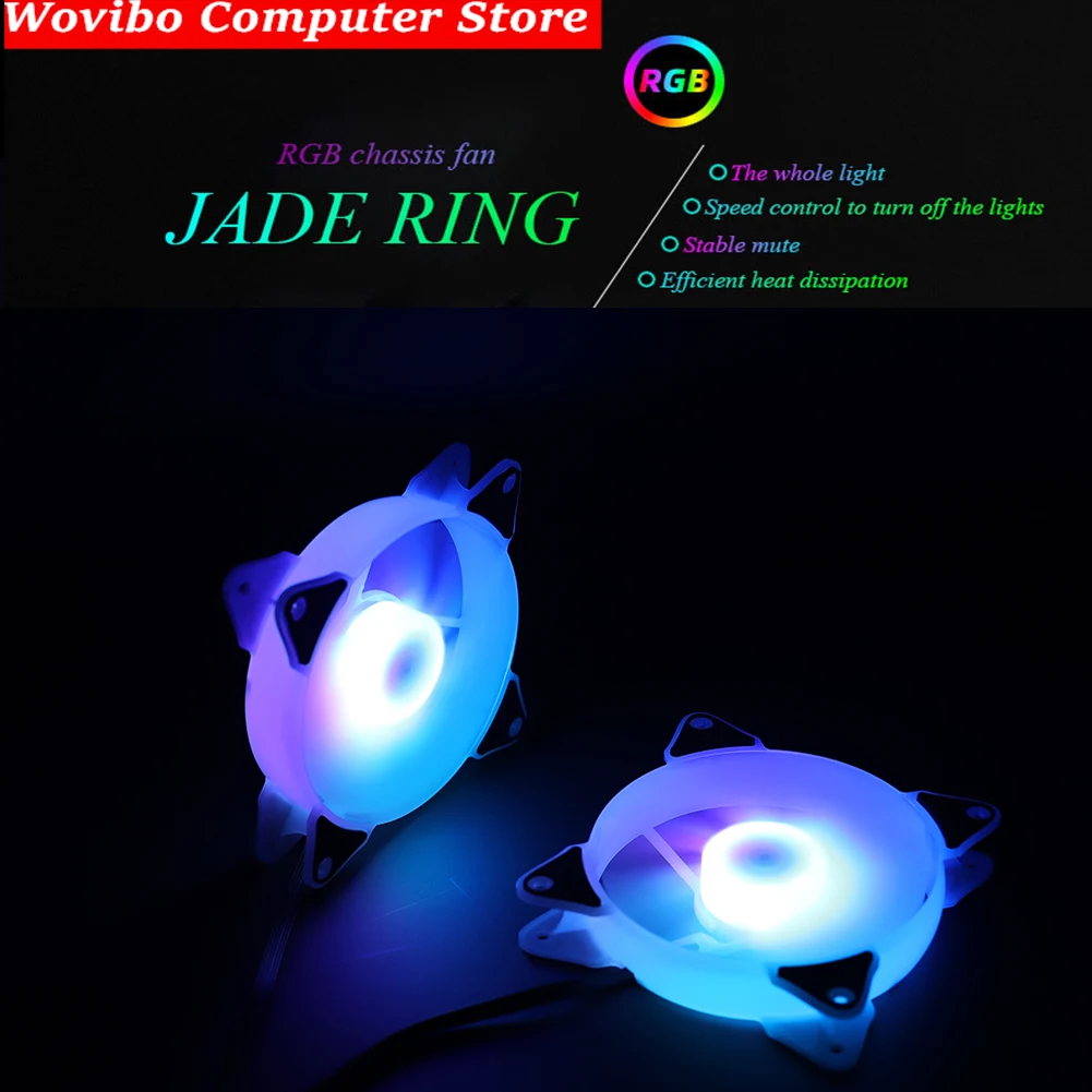 Wovibo 120 мм чехол вентилятор вентиляторы RGB Adajust Argb Mute кулер ПК компьютер 6PIN