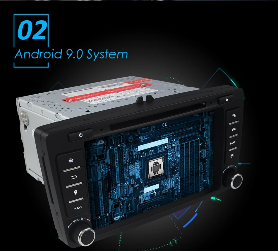 Eunavi 2 Din автомобильный DVD gps для Skoda Octavia 2012 2013 A 5 A5 Yeti Fabia автомобиль Android 9,0 четырехъядерный 2 Гб ram Стерео Радио Навигация