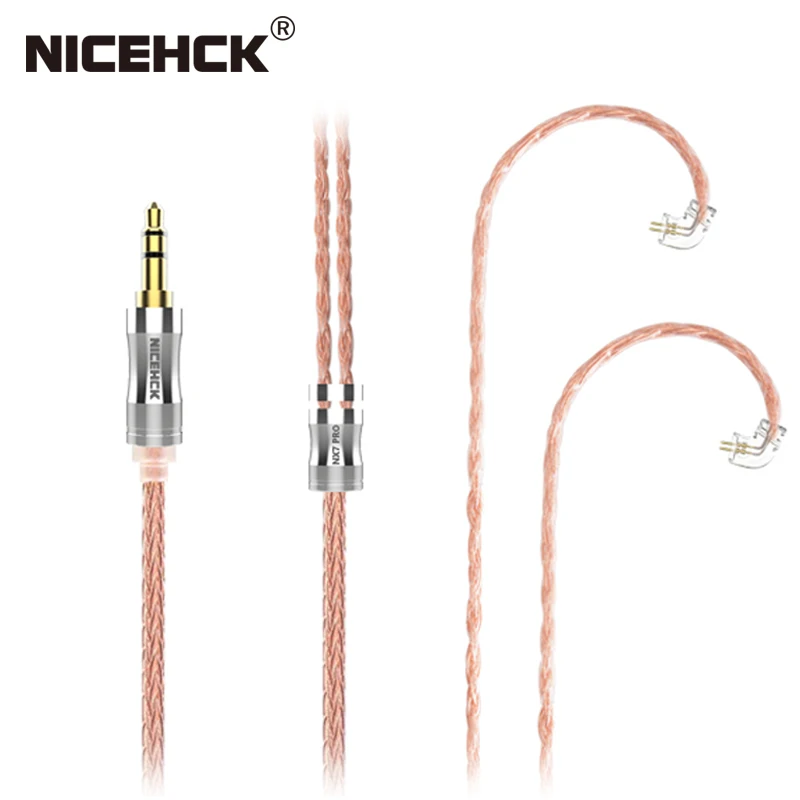 NiceHCK NX7 Pro посвященный 16 ядер высокой чистоты Медь кабель 3 5/2 5/4 4 мм штекер 2Pin для