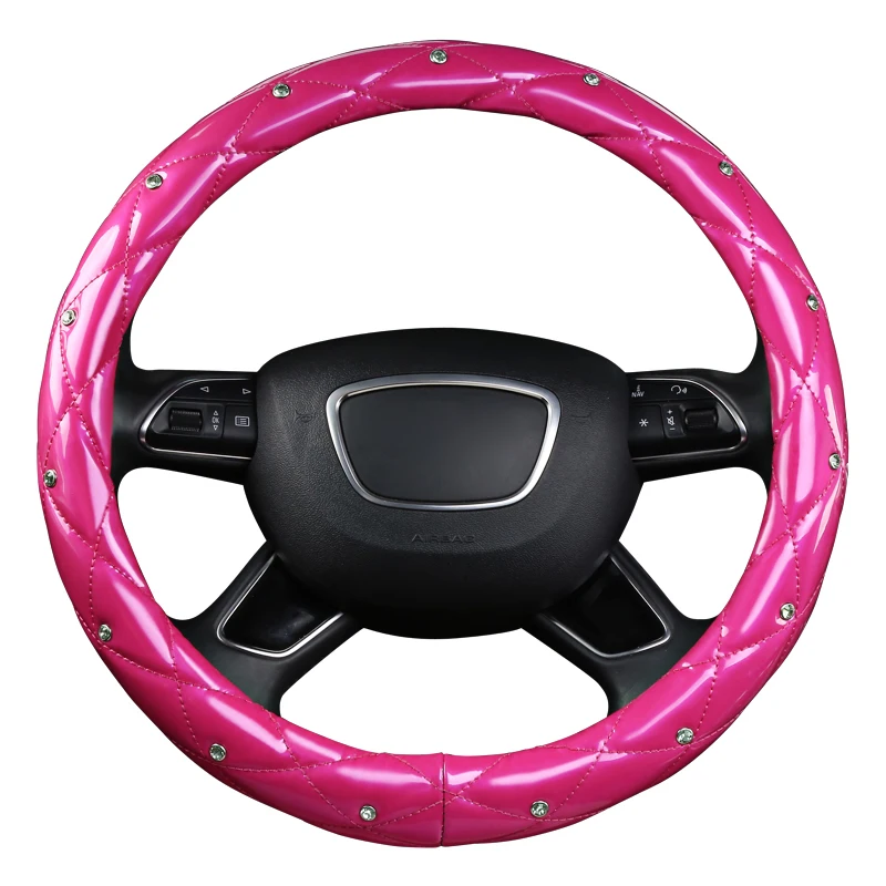 

Car Steering Wheel Cover Wrap Braid on the Steering Wheel Girl Woman For 37-38CM/14.5-15" M Size Lovely Cute Hand Bar Protector