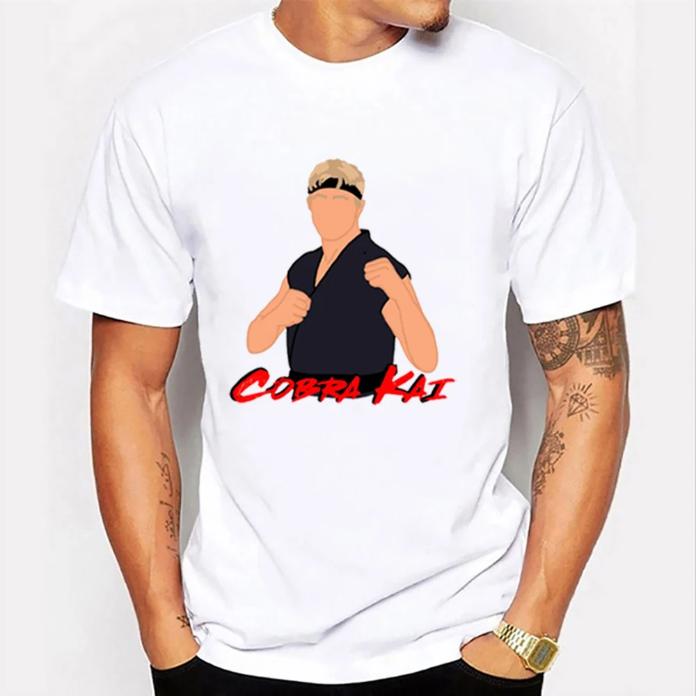 

Cobra Kai T Shirt Men Tshirt Karate Shirts Cotton TV Show Summer Tops Tshirts Tshirt T-Shirt Tops Streetwear Short Sleeve Tee