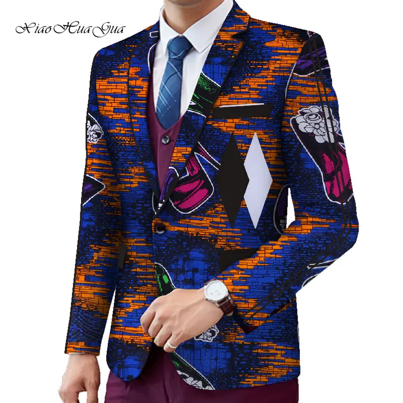 Африканская одежда для мужчин хлопковая куртка с Африканским восковым принтом