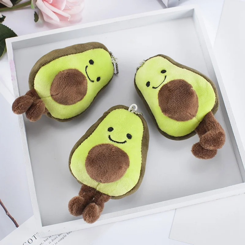 Брелок с авокадо фрукты мягкая плюшевая игрушка заполненная кукла брелок